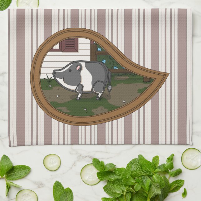 Toalla de mano de Basil el Cerdo (Doblado)