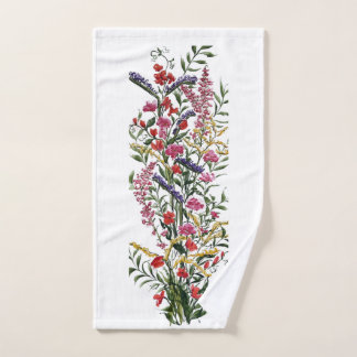 Toalla de mano de bienvenida floral de primavera