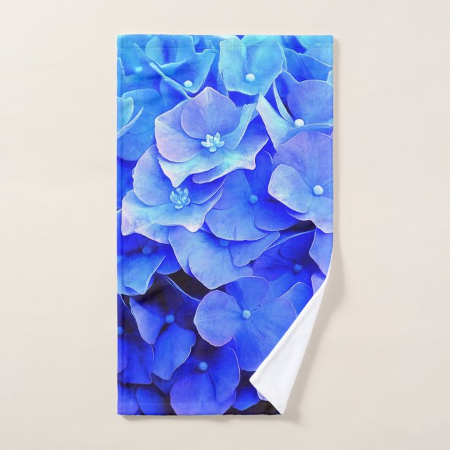 Toalla de mano de Blue Hydrangeas (Toalla de mano)