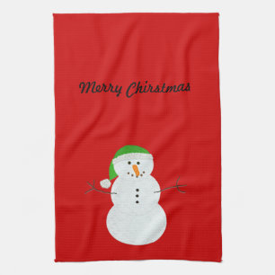 Toalla de mano de Chirstmas del muñeco de nieve