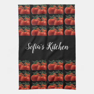 Toalla de mano de cocina con patrón de tomate mono