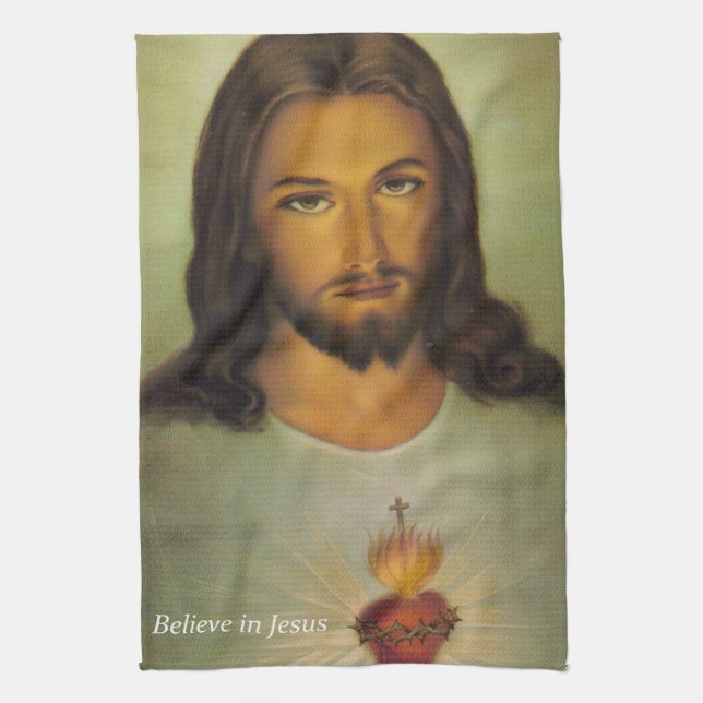 Toalla de mano de cocina de Jesús (Vertical)