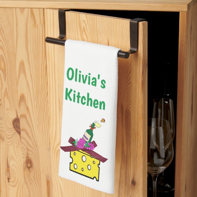 Toalla de mano de cocina de vino de queso (Pliegue de tercios)