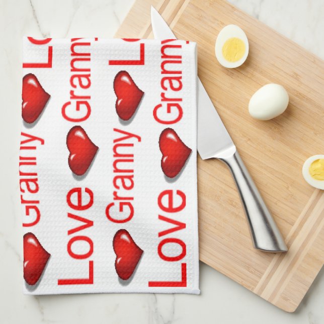 Toalla de mano de cocina del Día de San Valentín A (Doblado Cuarto)