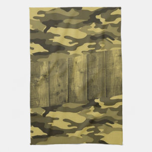 Toalla de mano de cocina del ejército amarillo