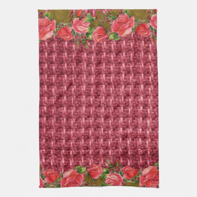 Toalla de mano de cocina floral (Vertical)