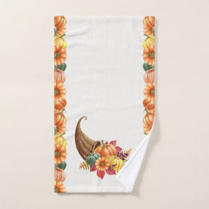 Toalla de mano de Cornucopia del Día de Acción de