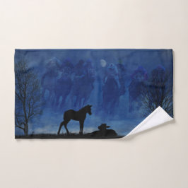 Toalla de mano de dos toros de caballo de carreras