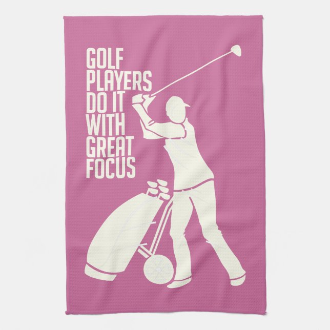 Toalla de mano de encargo del JUGADOR de GOLF (Vertical)