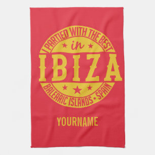 Toalla de mano de encargo del monograma de IBIZA