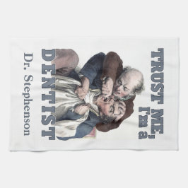 Toalla de mano de encargo del monograma del humor