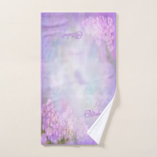 Toalla de mano de flores púrpura de Bitachon