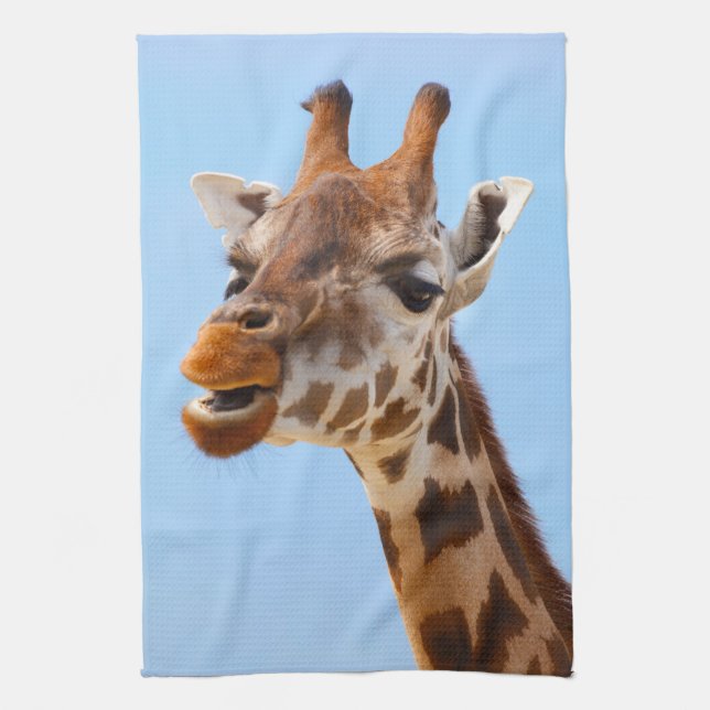 Toalla de mano de Giraffe Portrait (Vertical)