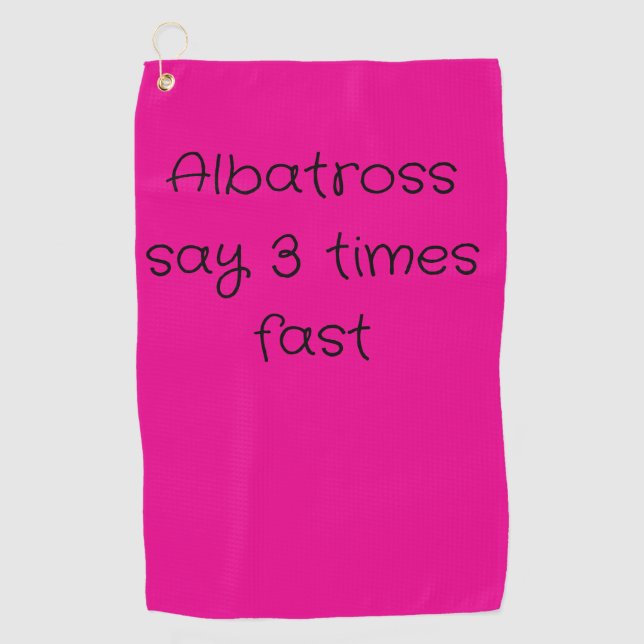 Toalla de mano de golf en rosa caliente con términ (Anverso)