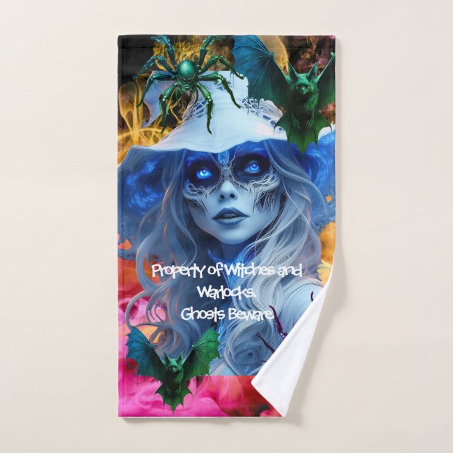 Toalla de mano de Halloween de brujería (Toalla de mano)