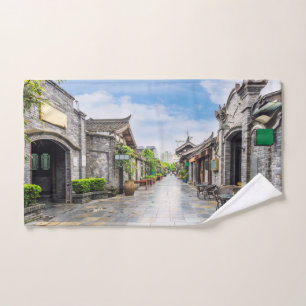 Toalla de mano de la arquitectura oriental