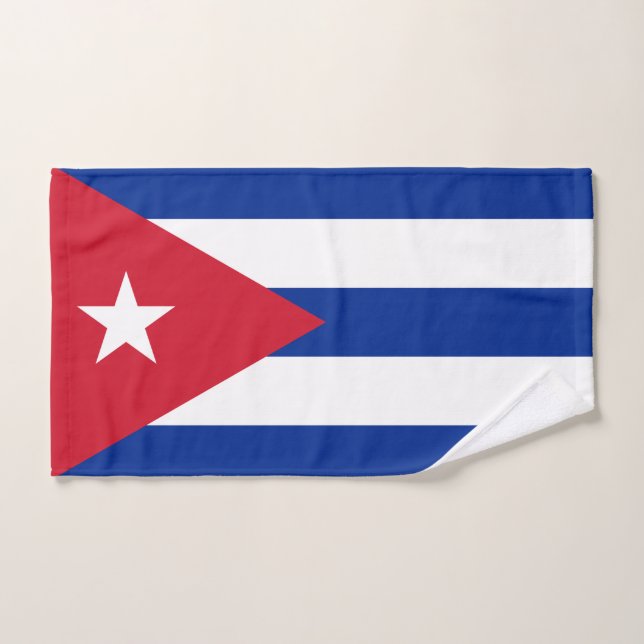 Toalla de mano de la bandera de Cuba (Toalla de mano)
