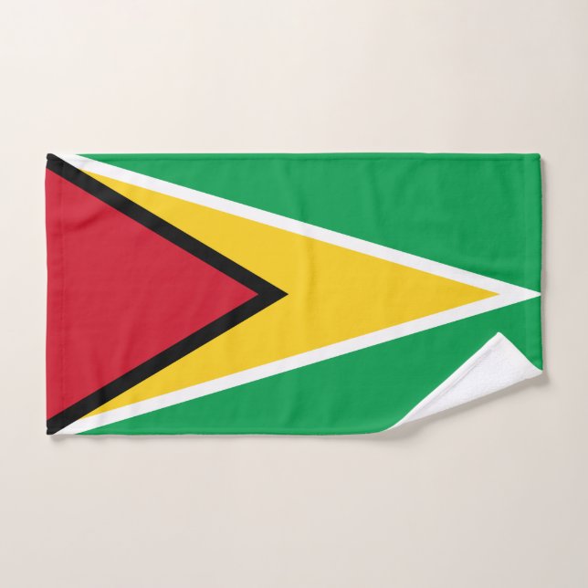 Toalla de mano de la bandera de Guyana (Toalla de mano)