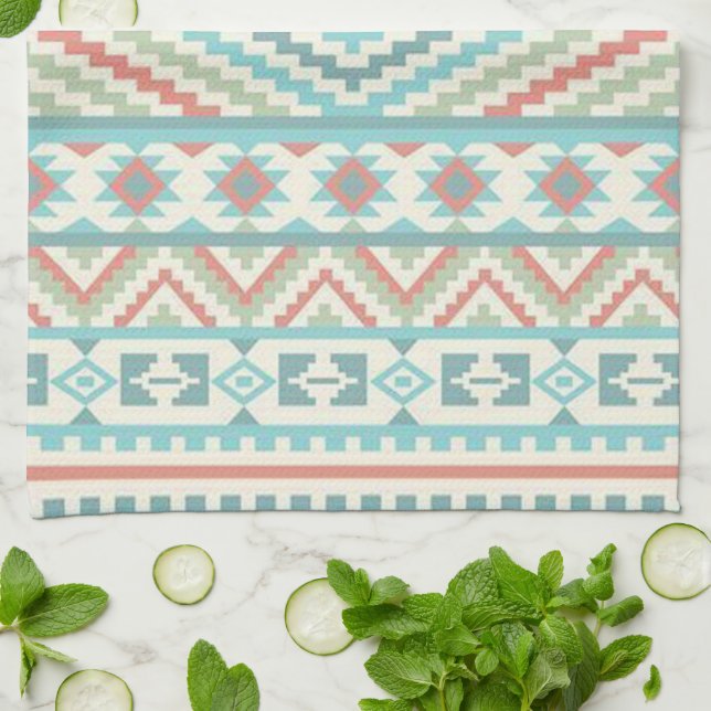 Toalla de mano de la cocina/Azteca tribal (Doblado)