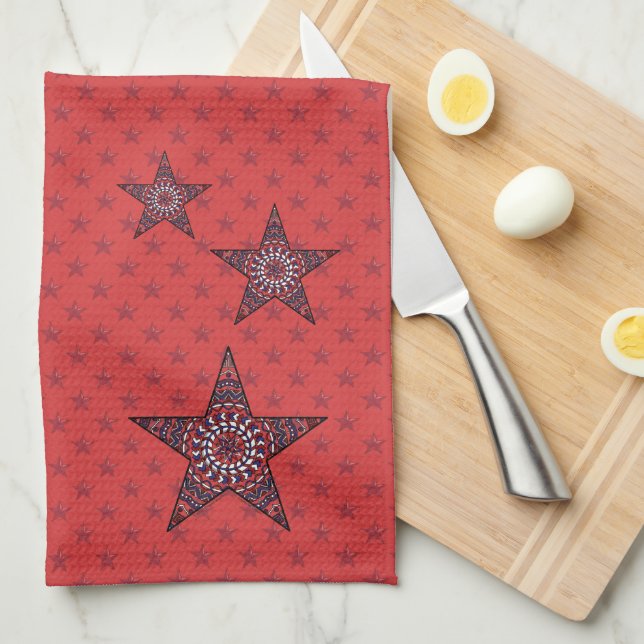 Toalla de mano de la estrella de la independencia (Doblado Cuarto)