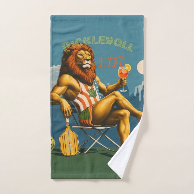 Toalla de mano de león Spritz italiano de pellebol (Toalla de mano)