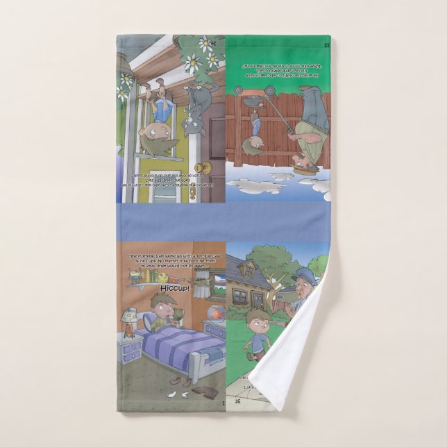 Toalla de mano de libro del hipo - 4 imágenes (Toalla de mano)