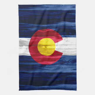 Toalla de mano de madera rústica de la bandera de