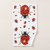 Toalla de mano de mariquita