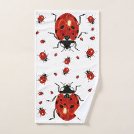 Toalla de mano de mariquita