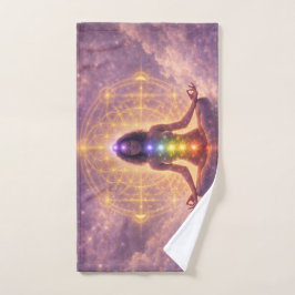 Toalla de mano de meditación Chakra Arte Espiritua