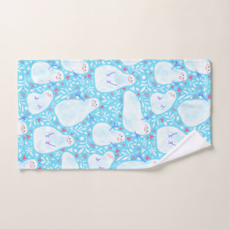 Toalla de mano de muñeco de nieve para navidades