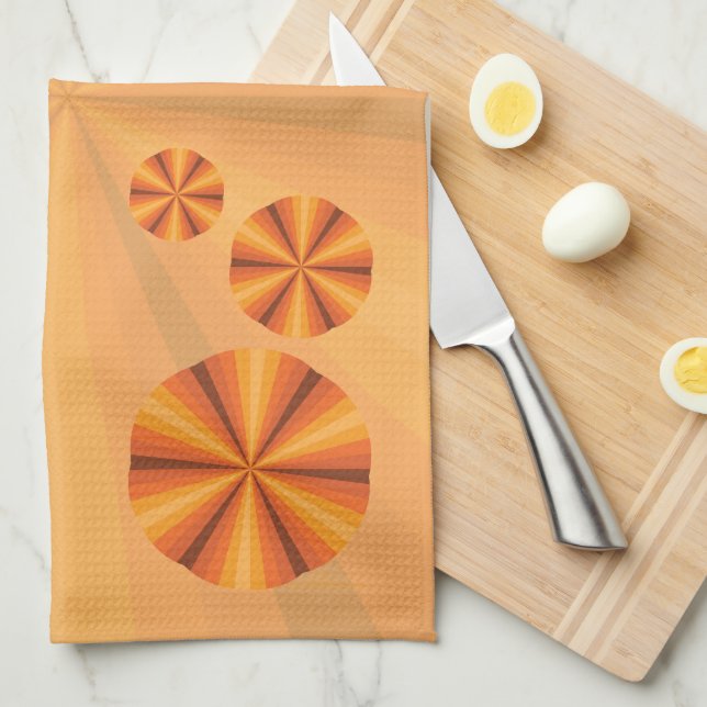 Toalla de mano de Naranja de ilusión óptica (Doblado Cuarto)
