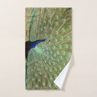 Toalla de mano de pavo real