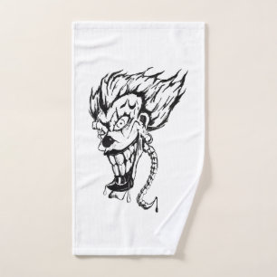 Toalla de mano de payaso malvado