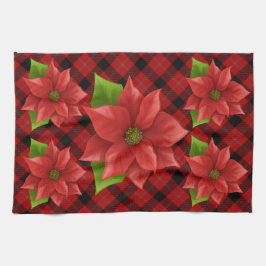 Toalla de mano de Poinsettia navidades