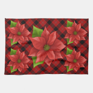 Toalla de mano de Poinsettia navidades