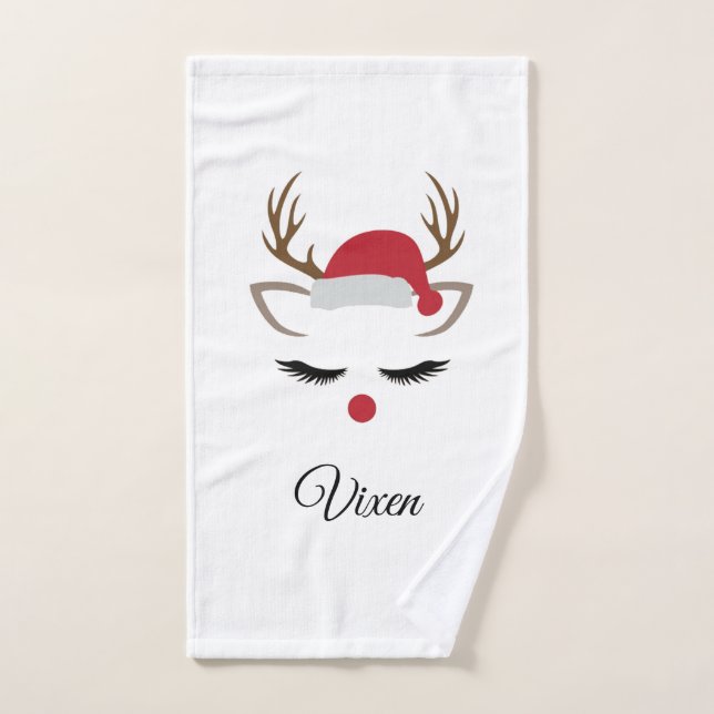 toalla de mano de reno vixen (Toalla de mano)