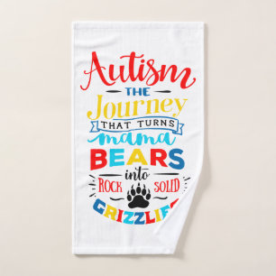 Toalla de mano de sensibilización sobre autismo