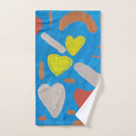 Toalla de mano del cielo de amor