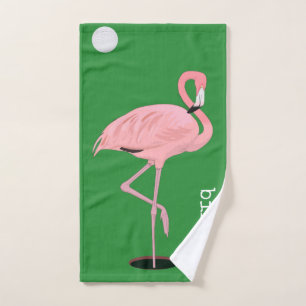 Toalla de mano del golf del flamenco del chirrido