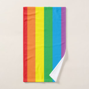 "Toalla de mano del orgullo del arco iris"