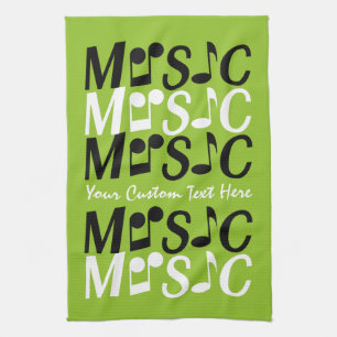 toalla de mano del personalizado MUSIC