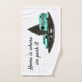 Toalla de mano del rastreador de coches de camping