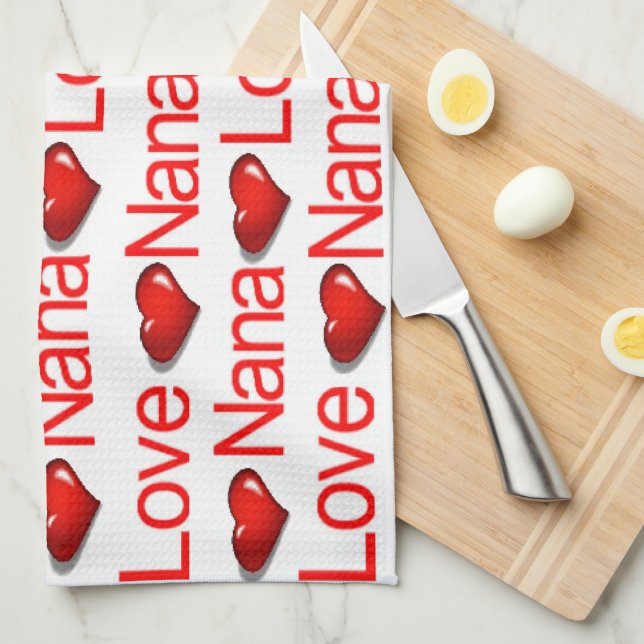 Toalla de mano el día de San Valentín de cocina Lo (Doblado Cuarto)