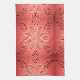 Toalla de mano elegante con coral oxidado