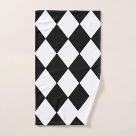 Toalla de mano en blanco y negro