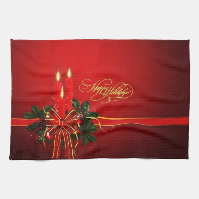 Toalla de mano Felices Fiestas (Horizontal)