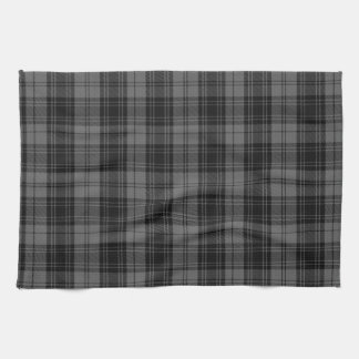 Toalla de mano gris de la tela escocesa de tartán