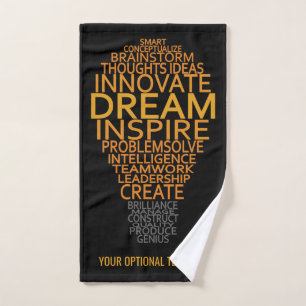 toalla de mano inspiradora personalizado Lightbulb