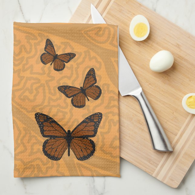 Toalla de mano monarca doodada (Doblado Cuarto)